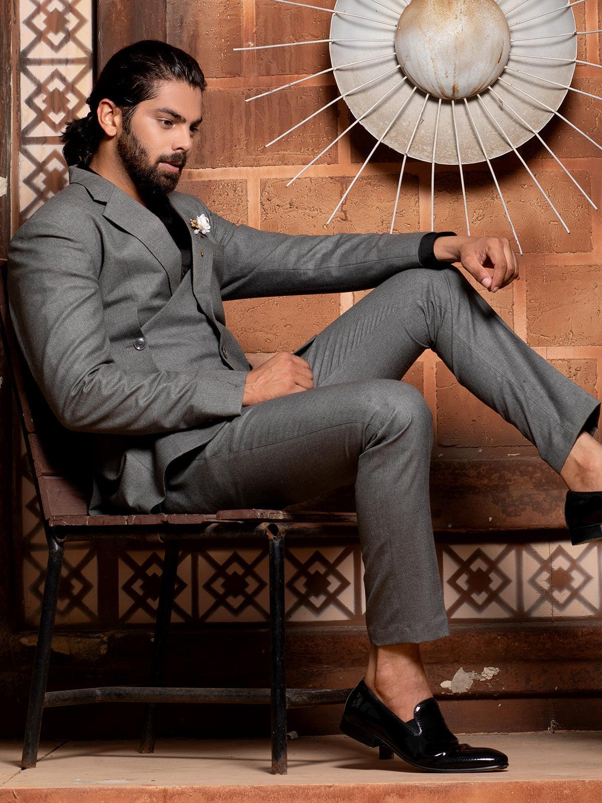 charcoal suit and tie combinations