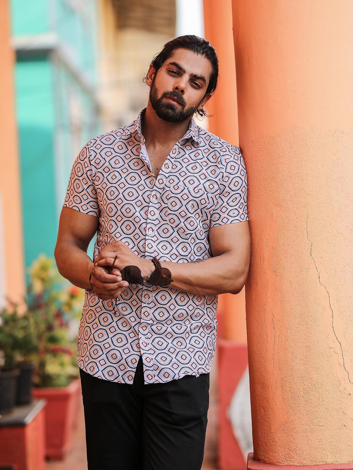 Multi Color Floral Printed Party Wear Mens Shirt - VJV Now - India