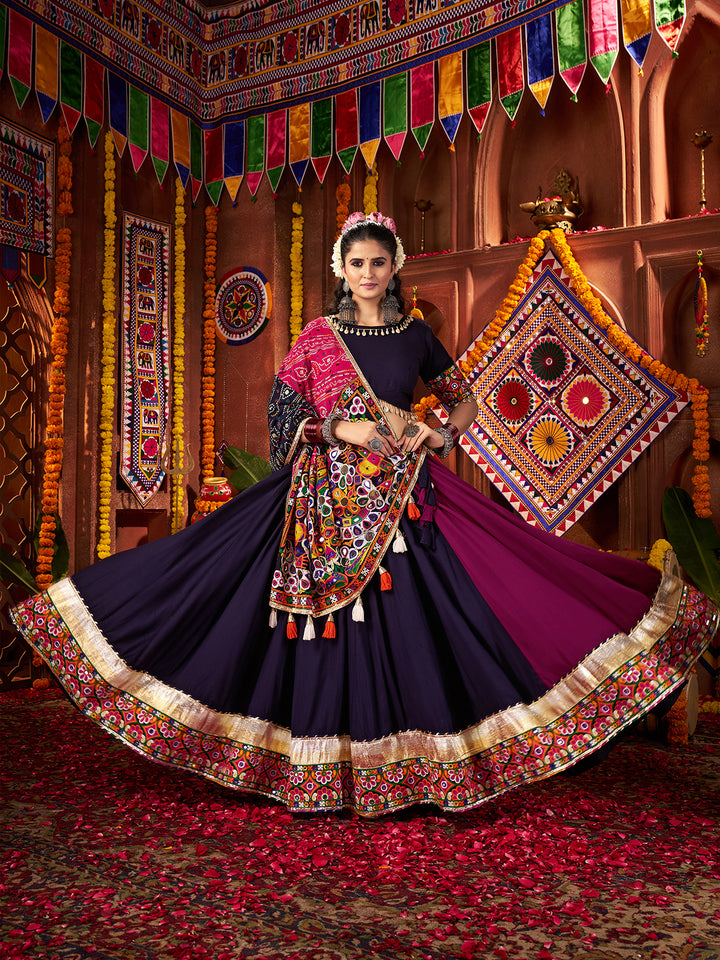 Designer Multicolor Kutchi Work Navratri Chaniya Choli Set