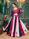 Multi-Color Rayon Navratri Lehenga Choli Set with Mirror Work & Embroidered Work