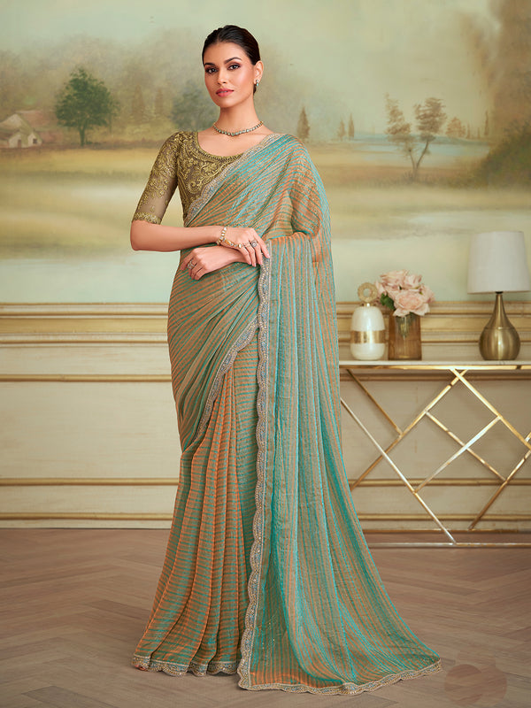 Designer Blossom Georgette Saree for Occasion Wear