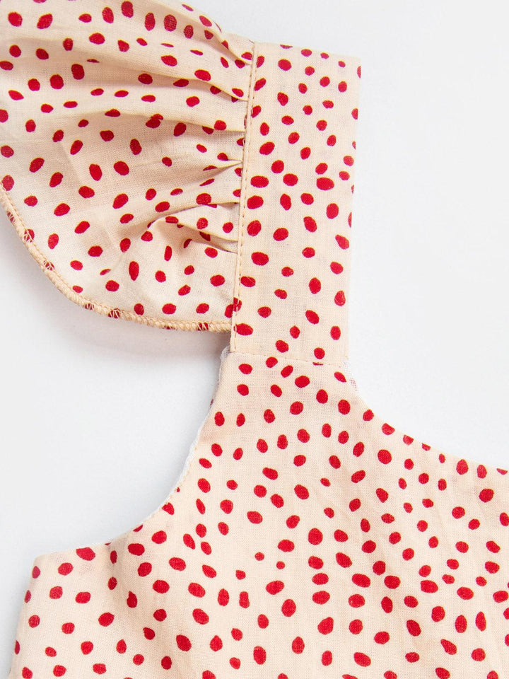 Assorted Polka Dots Frilled Cotton Frock - VJV Now