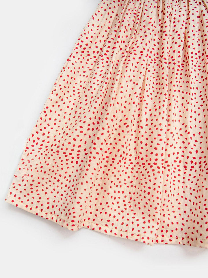 Assorted Polka Dots Frilled Cotton Frock - VJV Now