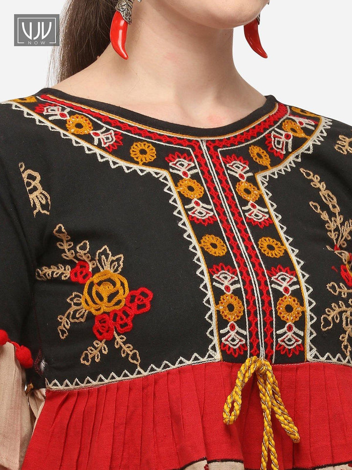 Beauteous Black And Beige Color Khadi Cotton Festive Wear Kedia Set - VJV Now