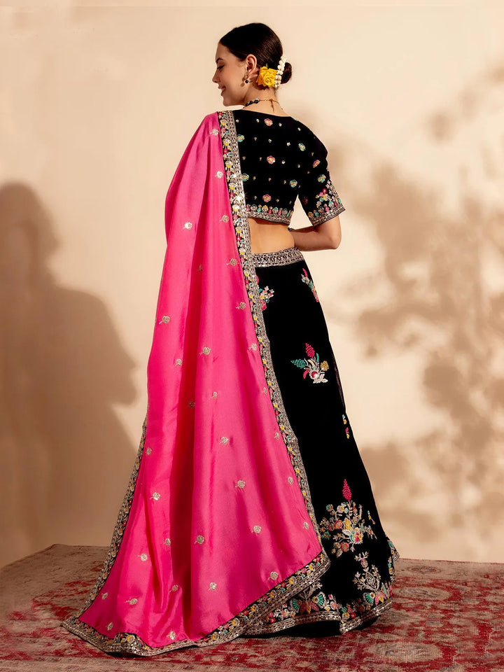 Bewitching Dark Purple Bridal Lehenga Choli with Handcrafted for Your Wedding Day - VJV Now