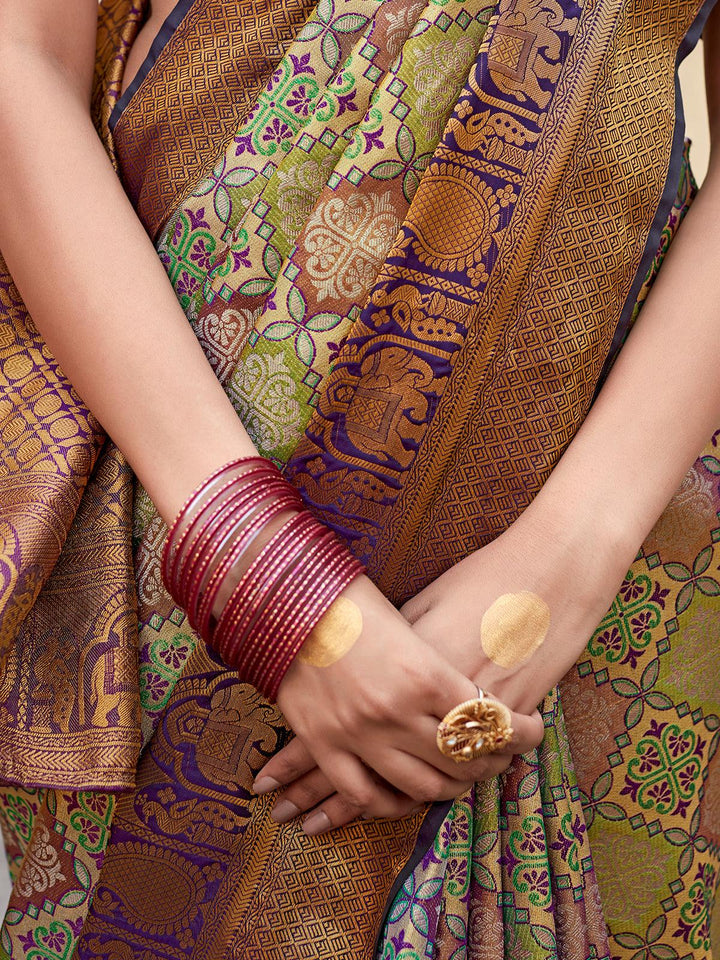 Bridal Blue Woven Banarasi Patola Silk Saree - VJV Now