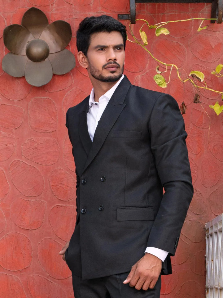 Classy Black Color Men's Double Breasted Blazer - VJV Now