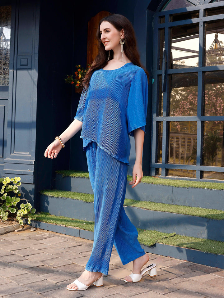 Dark Blue Color Design Co-Ords Sets For Women - VJV Now