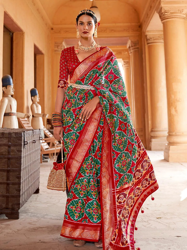 Dark Green Embellished Designer Art Silk Saree - VJV Now