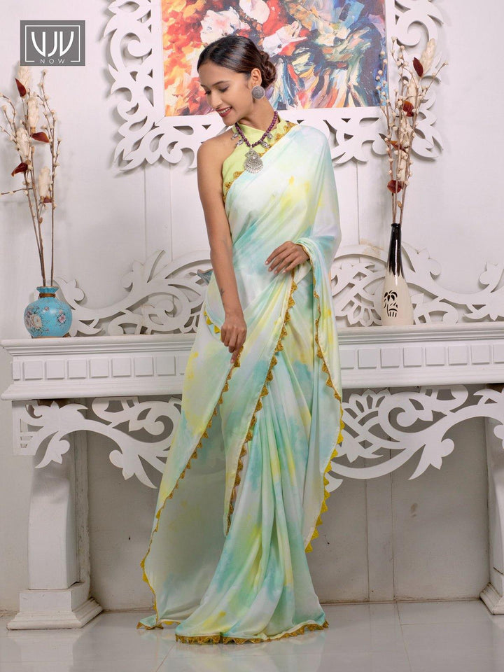 Delightful Multi Color Silk Designer Festival Wear Saree - VJV Now