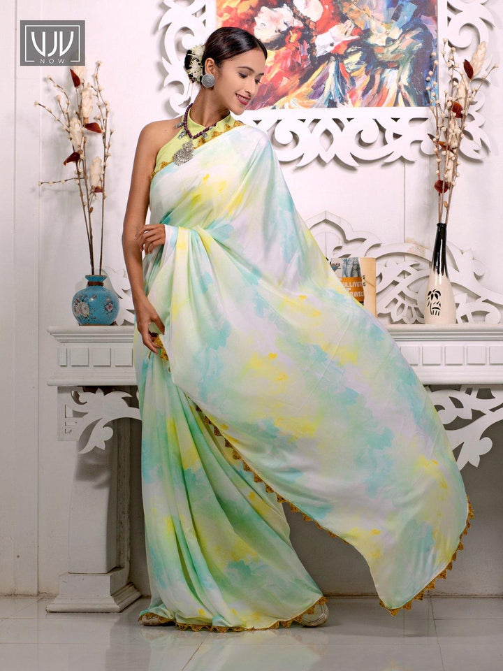 Delightful Multi Color Silk Designer Festival Wear Saree - VJV Now
