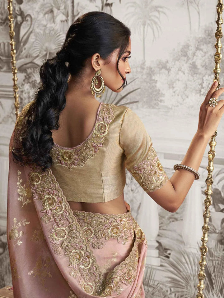 Dusty Pink Embroidered Women's Designer Wedding Wear - VJV Now