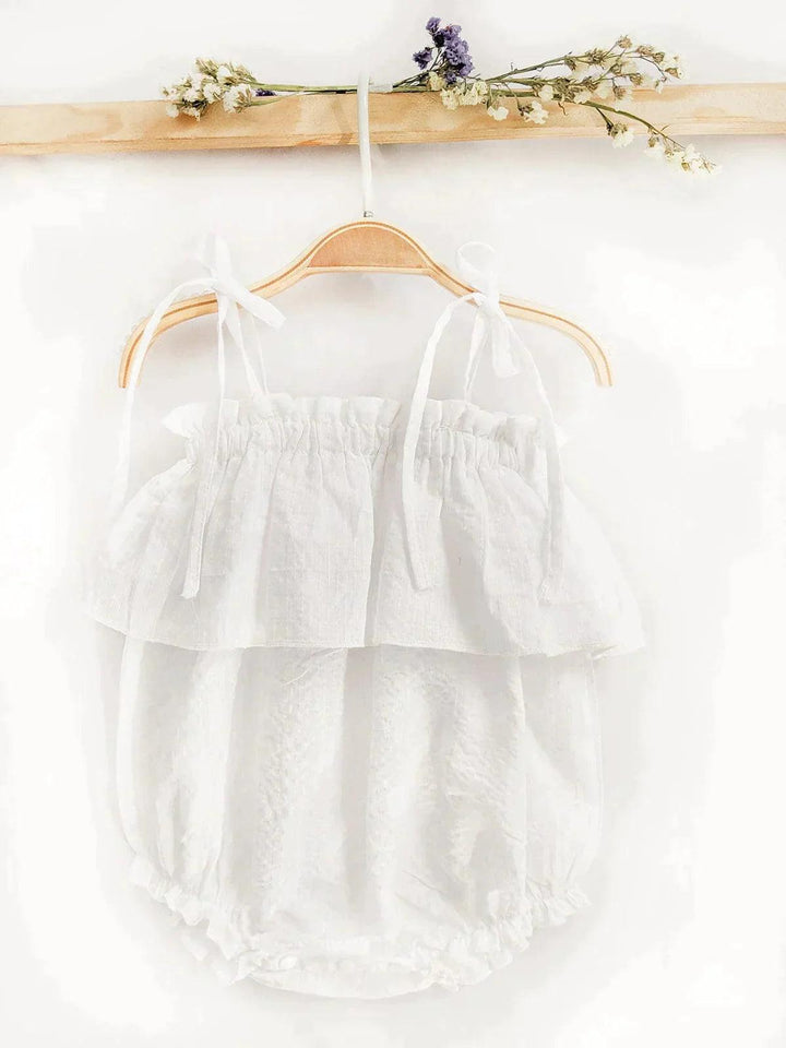Fairy Tale Babydoll White Frilled Romper Playsuit - VJV Now