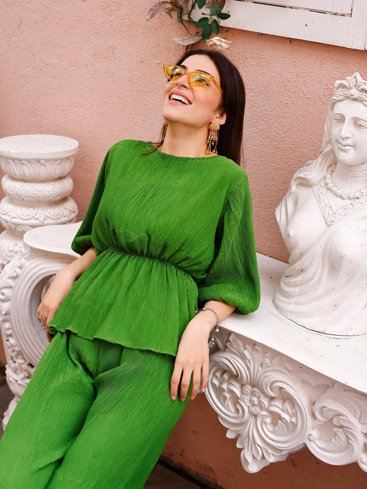 Green Color Design Co-Ords Sets For Women - VJV Now
