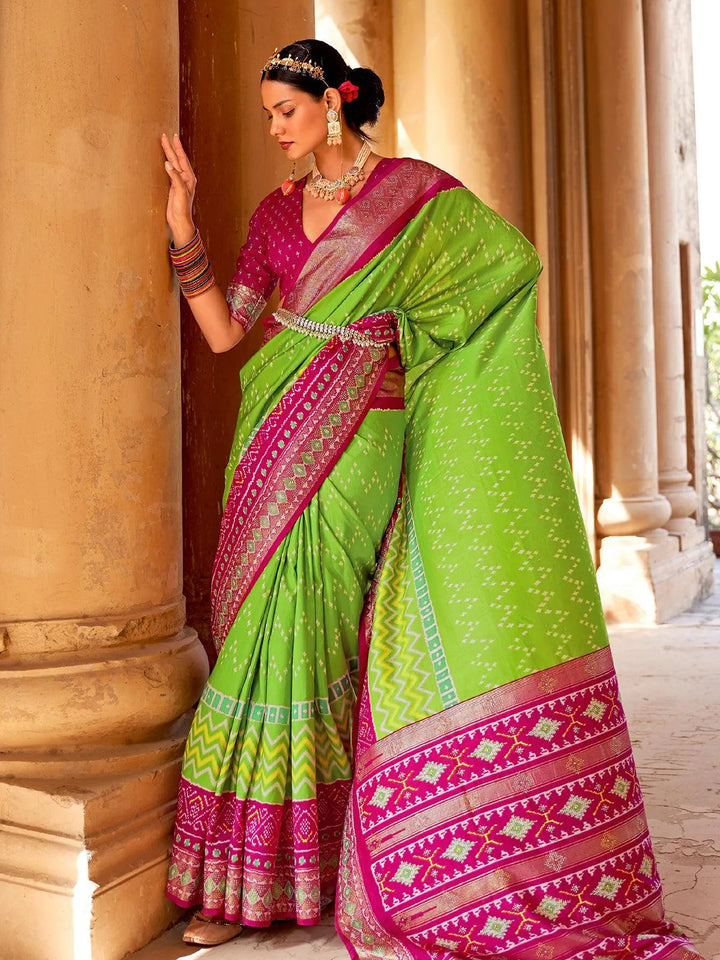 Green Embellished Designer Art Silk Saree - VJV Now