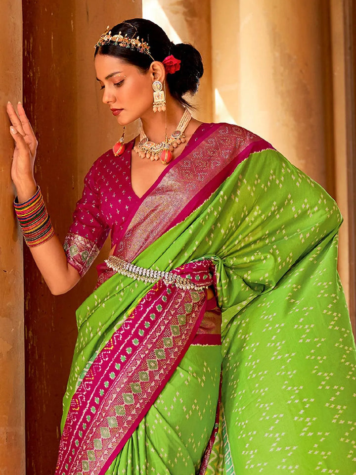 Green Embellished Designer Art Silk Saree - VJV Now