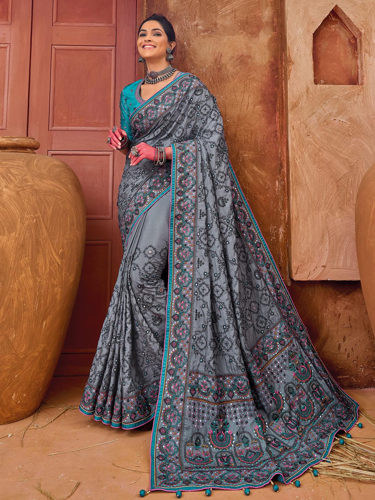 Buy Tigdi Vasstra Women's Fancy Heavy Zari Work Banarasi Silk Saree for  Partyware, Wedding & Events #1853 Dark Green Online at Best Prices in India  - JioMart.