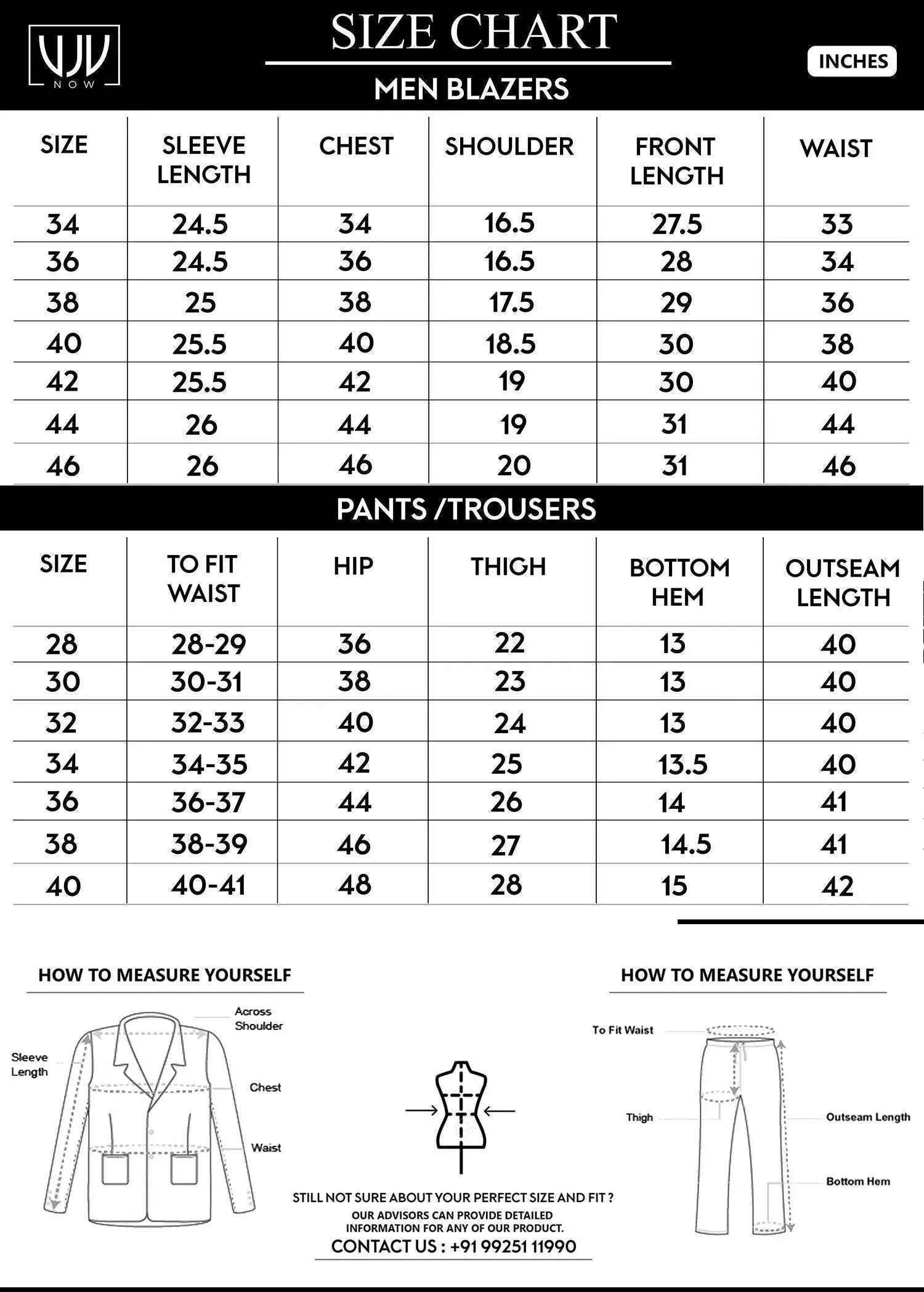 Size Chart Majestic Mens