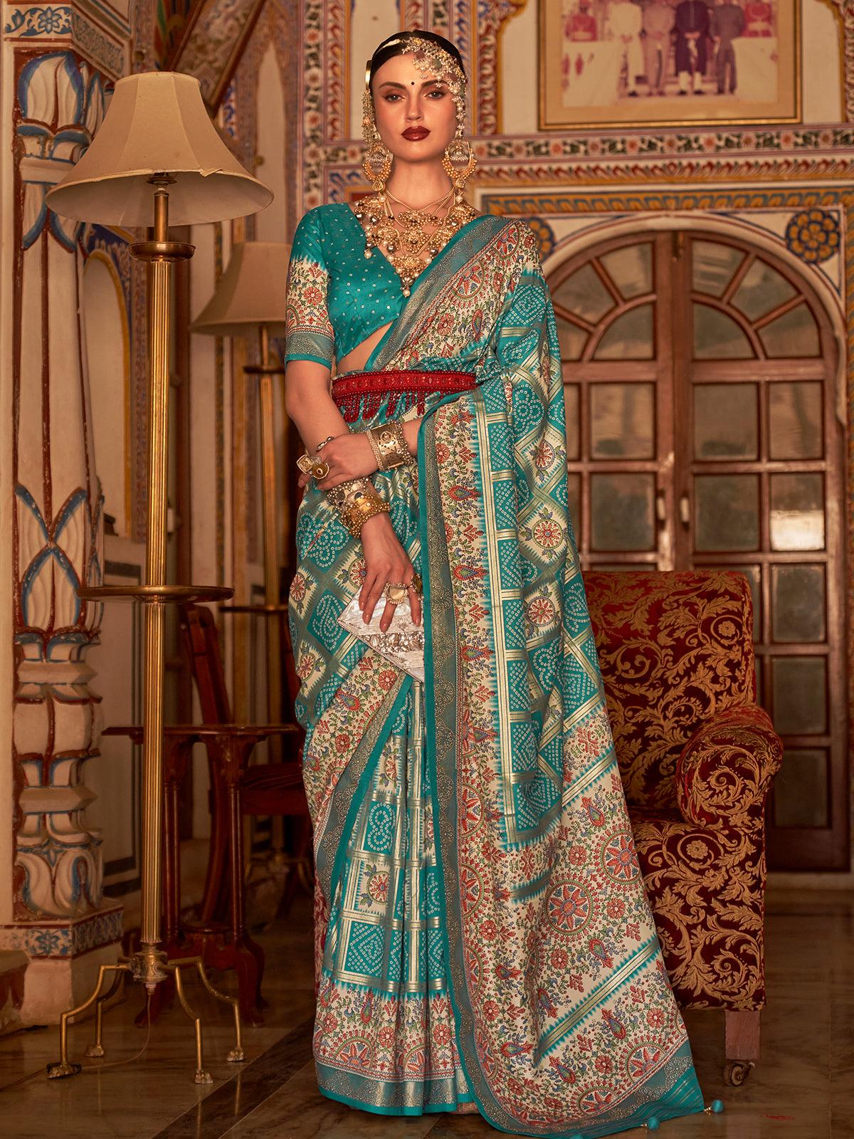PATAN PATOLA SILK SAREE | Saree designs, Blue silk saree, Traditional sarees