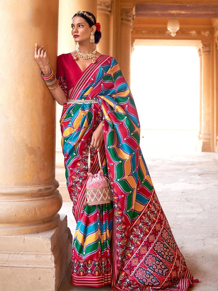 Multi Color Embellished Designer Art Silk Saree - VJV Now