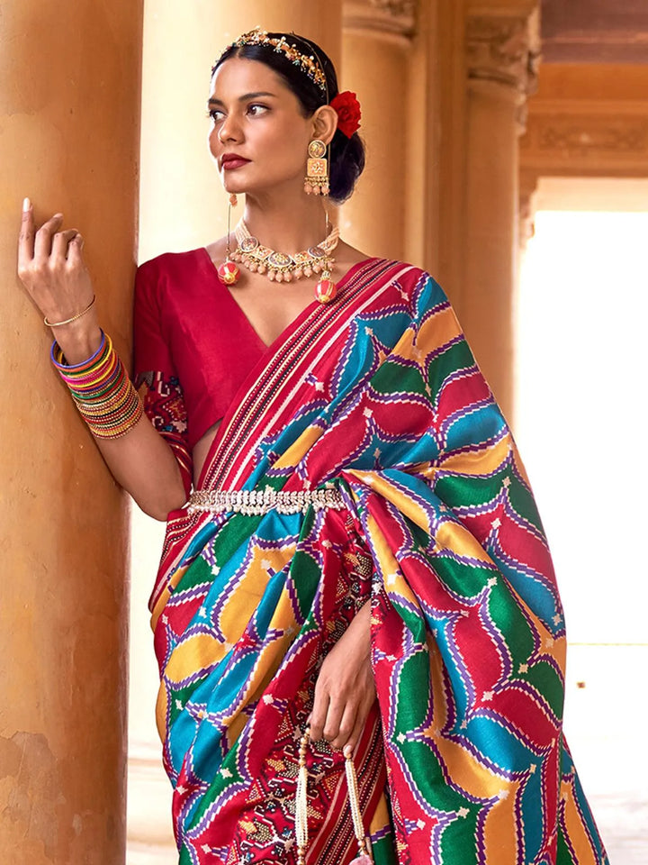 Multi Color Embellished Designer Art Silk Saree - VJV Now