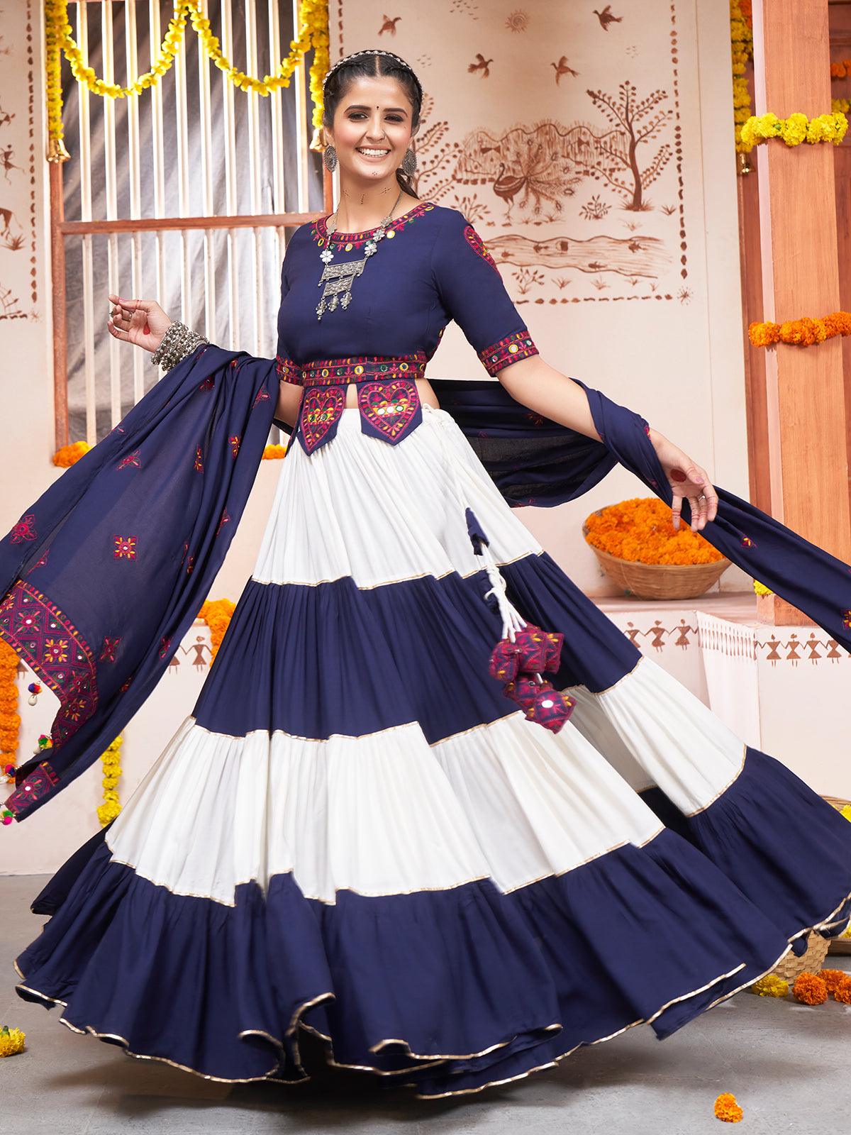 Multi Color Full Flair Designer Lehenga Choli for Festival Navratri  Collection - VJV Now - India