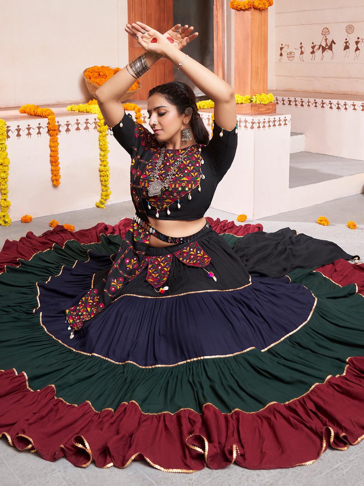 Buy HALFSAREE STUDIO Gajari Banarasi Silk New Lehenga Design Online at Best  Prices in India - JioMart.