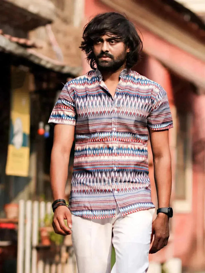 Multi Color Printed Party Wear Mens Shirt VJV Now India