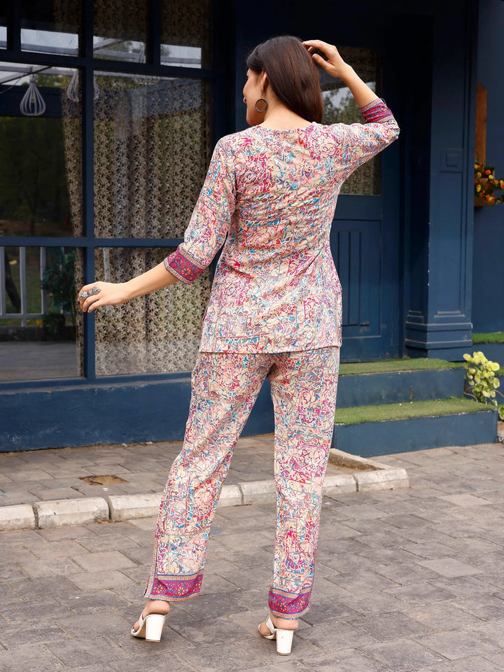 Multi Pattern Paisley Printed Designer Co-Ords Sets - VJV Now