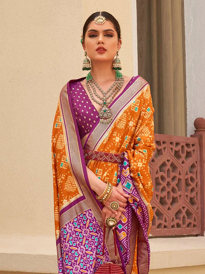 Party Wear Mustard Digital Printed Soft Silk Saree - VJV Now