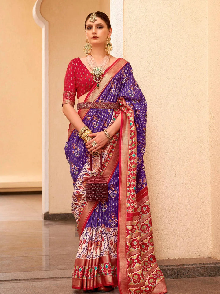 Party Wear Purple Digital Printed Soft Silk Saree - VJV Now