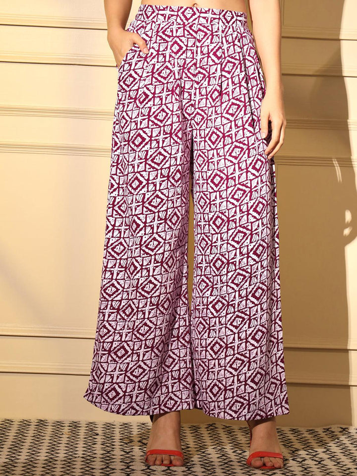 Pink Crepe Digital Printed Top with Matching Trouser - VJV Now