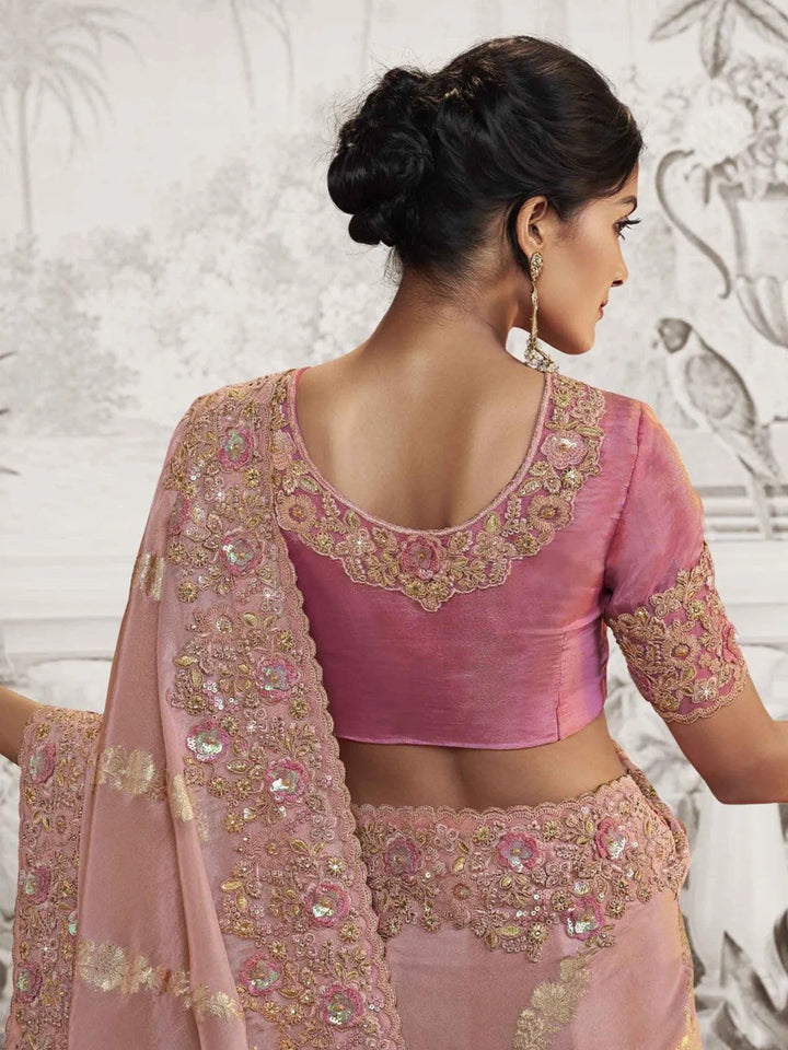 Pink Embroidered Women's Designer Wedding Wear - VJV Now