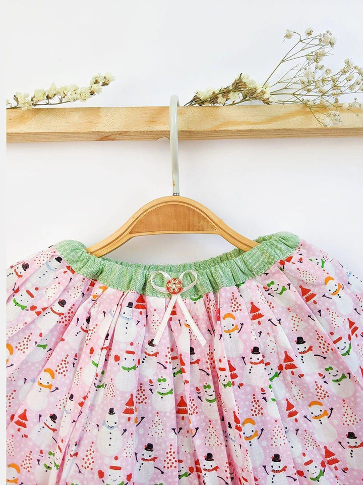 Pink Summer Printed Boho Kids Baby Skirt Top With Blooomer - VJV Now