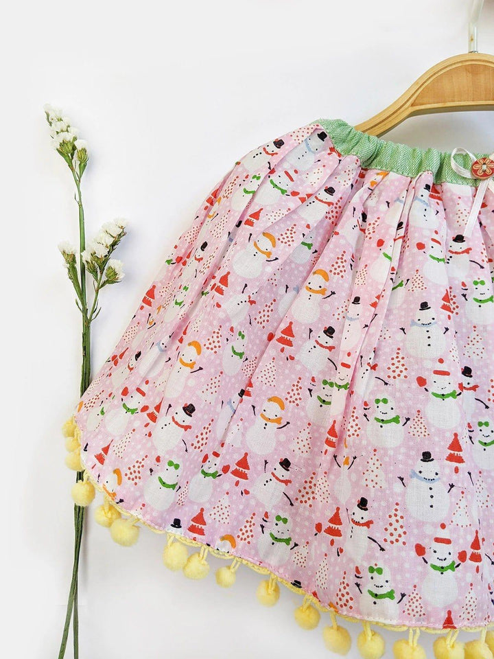 Pink Summer Printed Boho Kids Baby Skirt Top With Blooomer - VJV Now