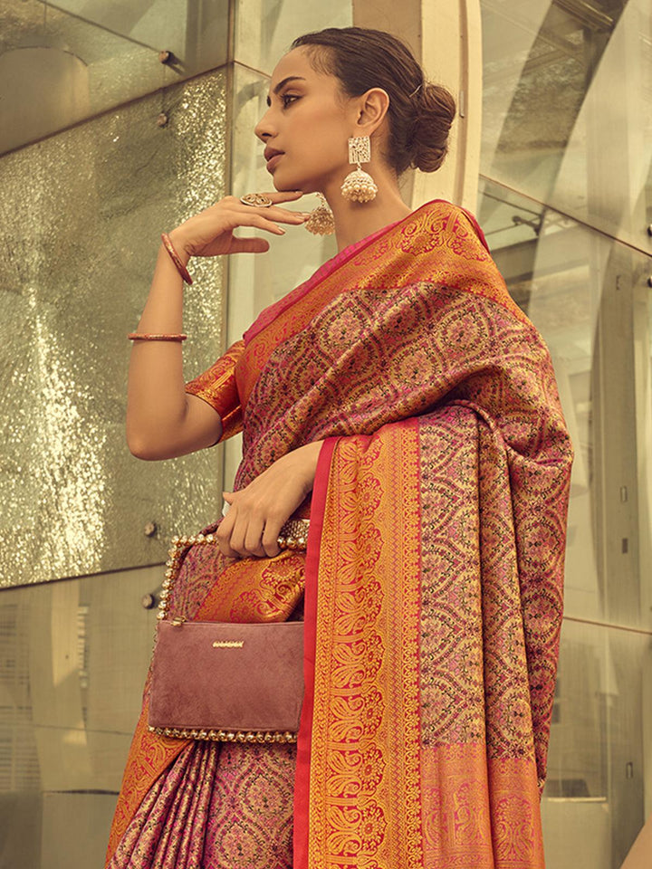 Purple Banarasi Soft Silk Wedding Wear Saree - VJV Now