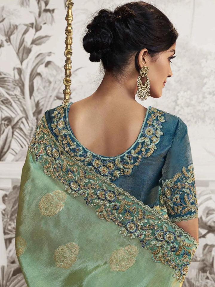 Sea Green Embroidered Women's Designer Wedding Wear - VJV Now