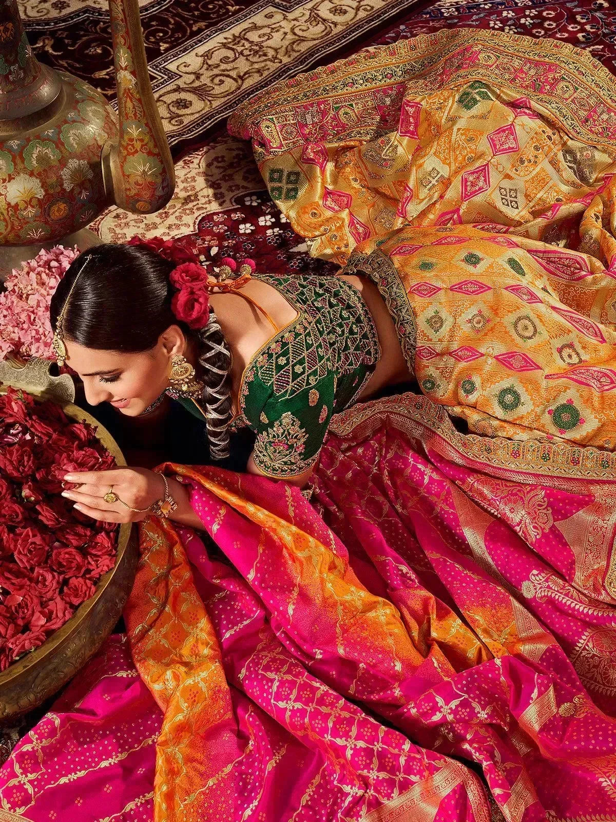 Yellow Premium Net Sequins Wedding Lehenga Choli main image 0