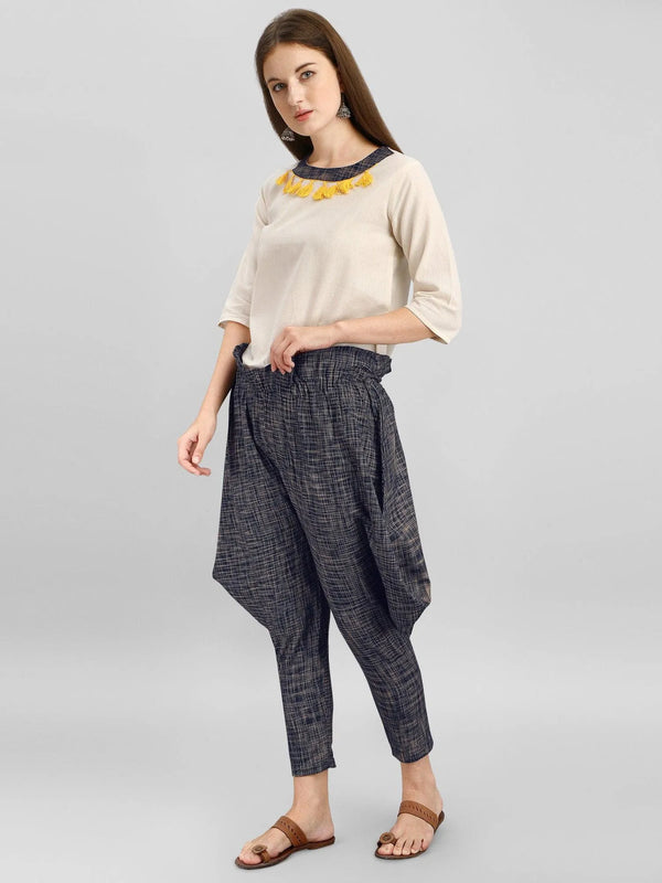 Blue Baggy High Waist Casual Pant & Top Set - VJV Now