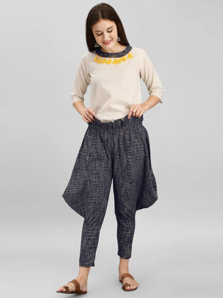 Blue Baggy High Waist Casual Pant & Top Set - VJV Now