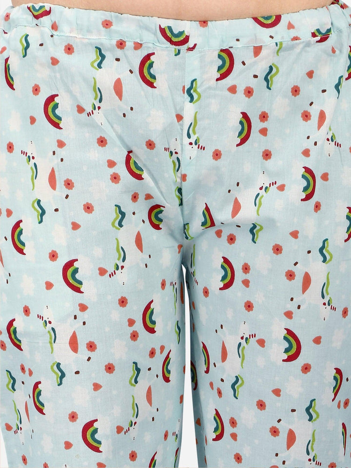 Morning Rainbow Print Quirky Night Suit - VJV Now
