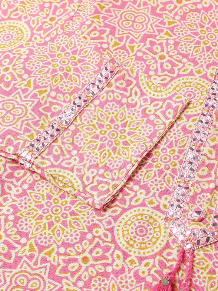 Pink Traditional Bandhani Printed Kurti - VJV Now