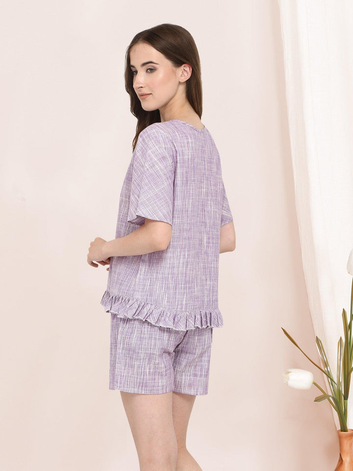 Summer Lavender Pure Cotton Nightwear Set - VJV Now