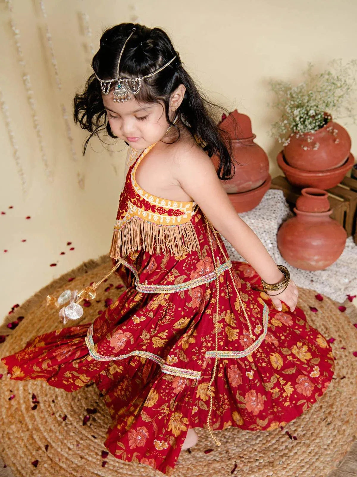 Buy Comet Enterprise Girl's choli Silk Readymade Lehenga Choli Ethnic Wear  for Baby Girl 2-5 years Online at desertcartUAE