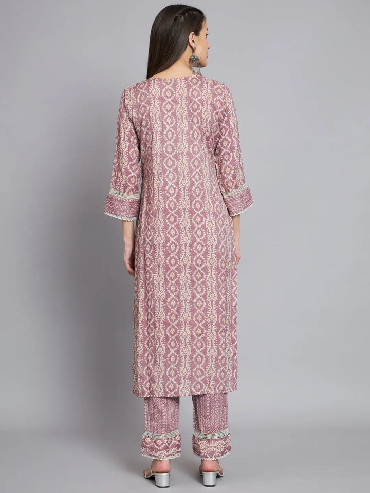 Women purple kurta with trouser - VJV Now